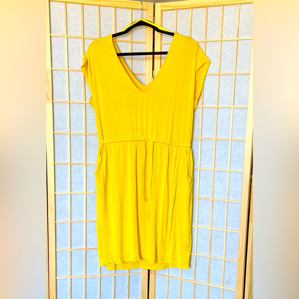 torrid Yellow V-Neck Midi Dress